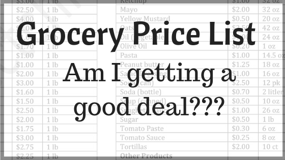 Grocery Price List - Am I getting a good deal?? • Stretching Cents